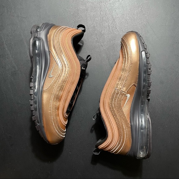 Nike Air Max 97 Metallic Bronze Black CT1176 900 Women's Running Shoe Sz 8 - Picture 1 of 6